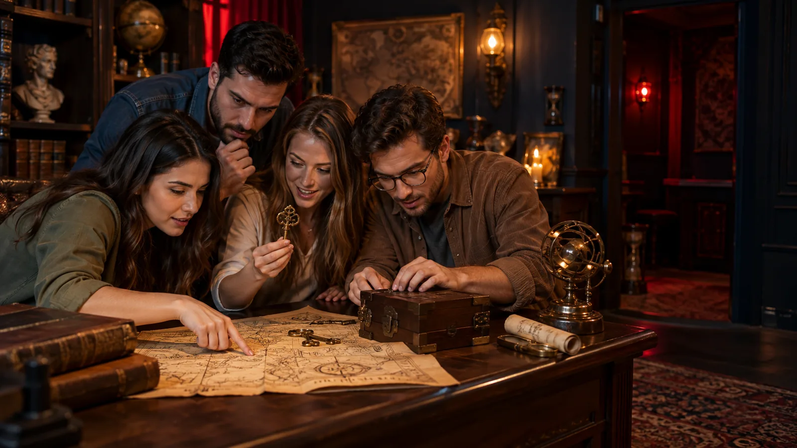 Отбор решава карта, ключове и заключена кутия в escape room